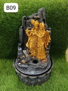 radha krishna statues water fountain