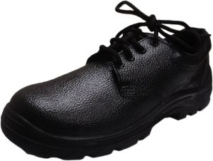 Black Low Ankle Leather Safety Shoes