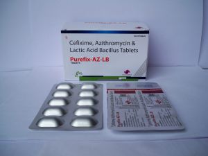 cefixime,Azithromycin and Lactic Acid Bacillus tablets