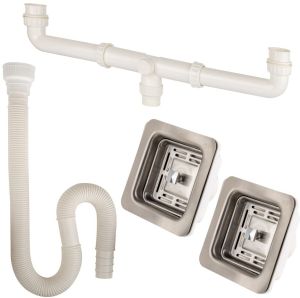 Double Bowl Sink Plumbing Kit
