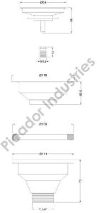 4 Inch Economy Sink Strainer