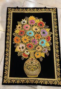 Black Velvet Zari Wall Hanging