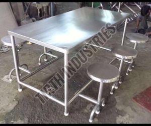 Stainless Steel Canteen Table & Chair Set