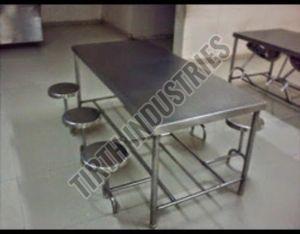 Stainless Steel Canteen Table & Chair Set