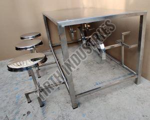 Stainless Steel Canteen Table & Chair Set