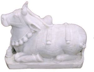 Marble Nandi Statue