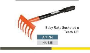 16inch Socketed Garden Six Teeth Baby Rake