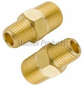 Threaded Brass Hex Nipple