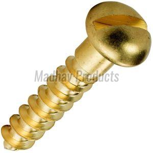 Round Head Brass Slotted Screw