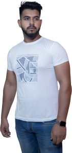 Mens White Regular Fit T Shirt