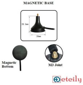 433MHz 12dBi Spring Magnetic Antenna with RG174 Cable ( L -3Mtr) + SMA Male Connector