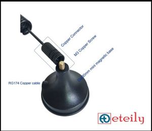 5G 15dBi Magnetic Antenna with RG174 (L-3mtr) Cable + SMA Male Connector