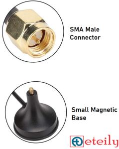 5G 3dBi Magnetic Antenna with RG174 Cable (L-3Mtr) + Sma (m) ST. Connector