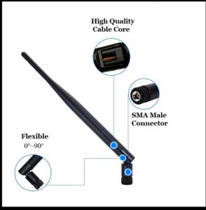 5G 5dBi Rubber Duck Antenna With Sma Male Movable Connector