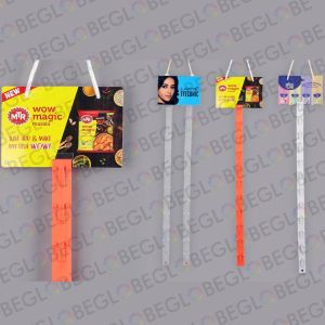 Merchandising hanging clip strips