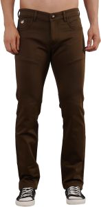 Men Dark Brown Denim Jeans