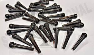 Black Buffalo Horn Slotted Bridge Pins