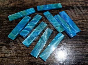 Epoxy Resin Sky Blue White Mix Guitar Nut Blanks