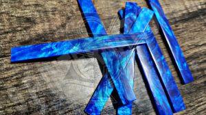 Epoxy Resin Blue Diamond Guitar Saddle blanks