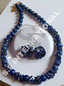 Blue Stone Necklace Set