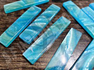 Epoxy Resin Sky Blue White Mix Guitar Nut Blanks