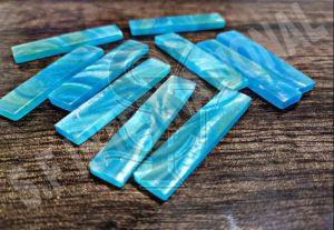 Epoxy Resin Sky Blue White Mix Guitar Nut Blanks