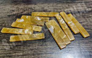 Epoxy Resin Vintage Yellow White Mix Guitar Saddle Blanks
