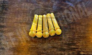 Vintage Amber Yellow Unbleached Bone Bridge Pins