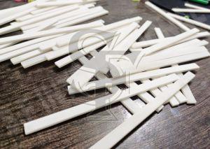 White Bleached Guitar Bone Shim Stripes