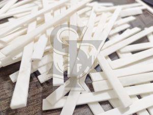 White Bleached Guitar Bone Shim Stripes