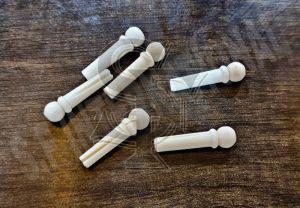 White Bleached Guitar Bone Bridge Pins