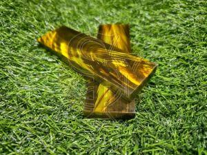 Dyed Buffalo Horn Yellow Strips Handle Scales