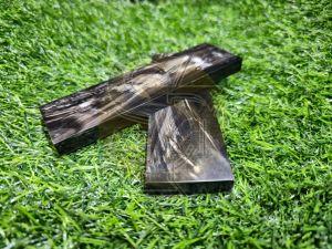 Water Buffalo Horn Natural White Strips Handle Scales