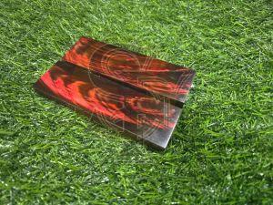 Dyed Buffalo Horn Red Strips Handle Scales
