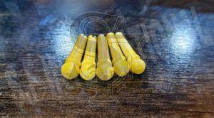 Vintage Amber Yellow Unbleached Bone Bridge Pins