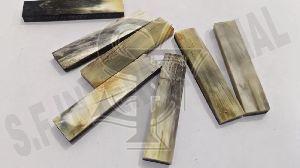 Water Buffalo Horn White Stripes Guitar Nut Blanks