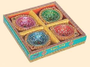 4 Pcs Decorative Non Wax Diya
