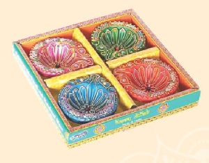 4 Pcs Decorative Non Wax Diya