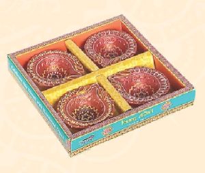 4 Pcs Decorative Non Wax Diya