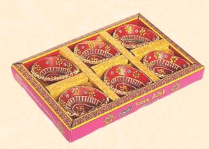 6 Pcs Decorative Non Wax Diya