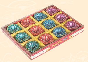 12 Pcs Decorative Non Wax Diya