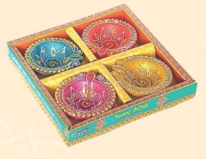 4 Pcs Decorative Non Wax Diya