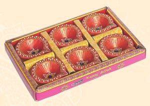 6 Pcs Decorative Non Wax Diya