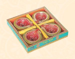 4 Pcs Decorative Non Wax Diya