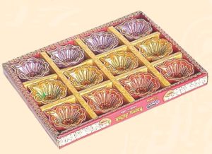 12 Pcs Decorative Non Wax Diya