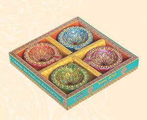 4 Pcs Decorative Non Wax Diya