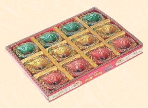 12 Pcs Decorative Non Wax Diya