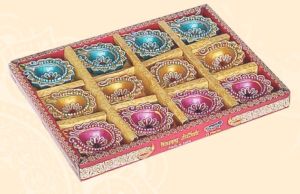 12 Pcs Decorative Non Wax Diya
