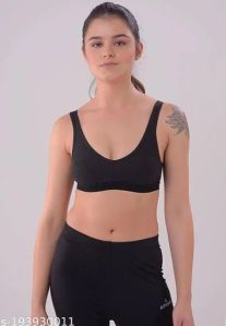 Black Non Padded Sports Bra