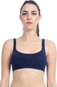 Blue Non Padded Sports Bra